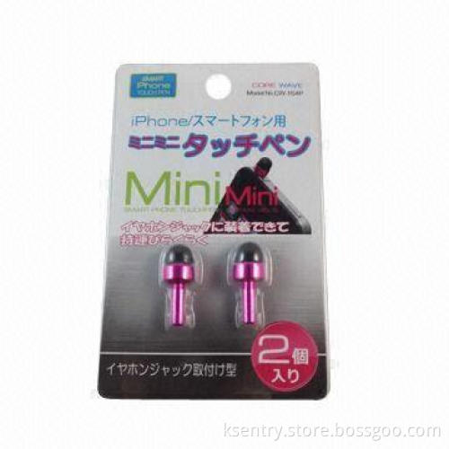 3.5mm Anti-dust Metal Mini Stylus Touch Pens for iPod/iPhone 3GS/4/4S/5/iPad, OEM Logo